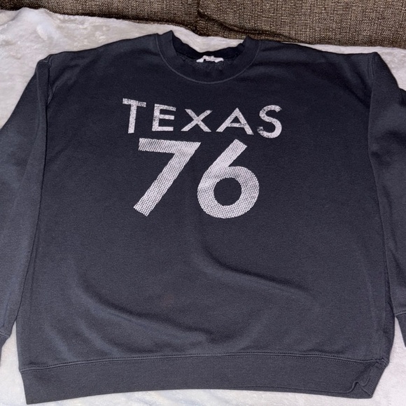 Gently Loved Texas 76 Unisex Gray Sweatshirt by Ascot & Hart - Picture 1 of 9